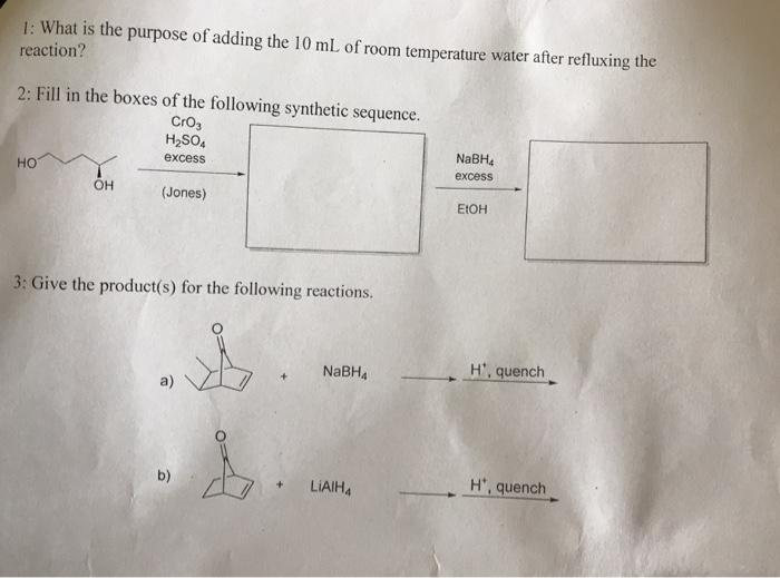 Solved 1 What S The Purpose Of Adding 10ml Of Room Tempe