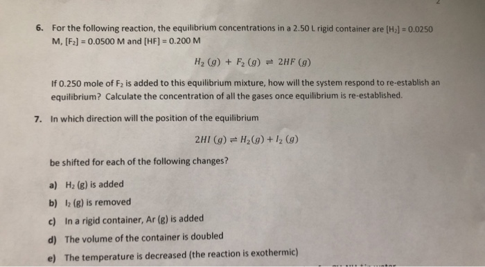 Solved Write The Expressions For Kp For The Following Rea Chegg Com