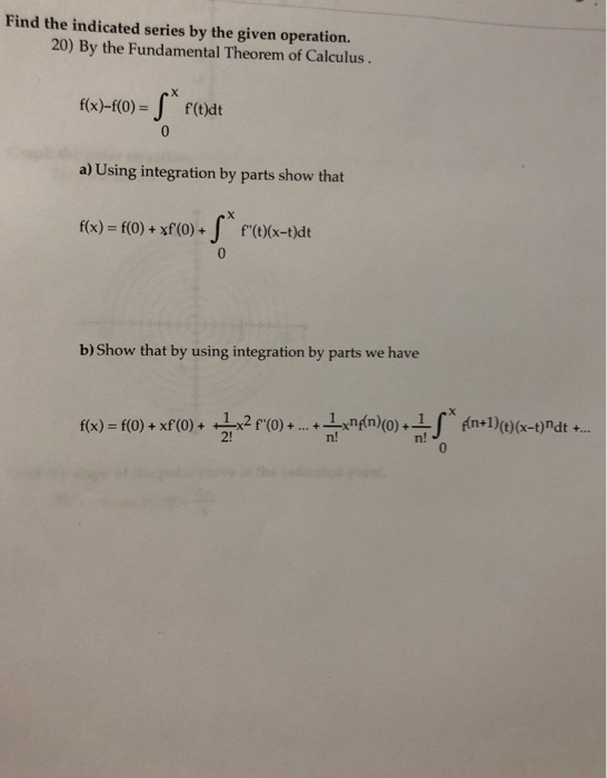 Solved Find The Indicated Series By The Given Operation Chegg Com