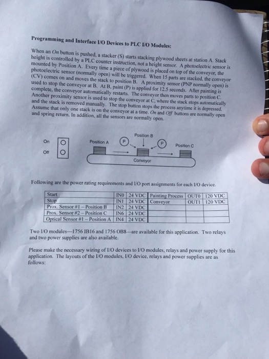 Programming And Interface I O Devices To Plc Lo Mo Chegg Com