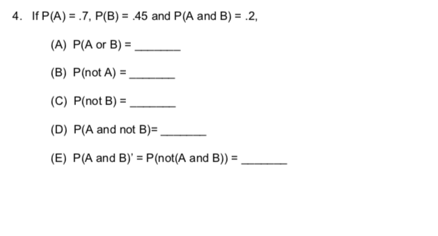 Solved 4 If P A 7 P B 45 And P A And B 2 A Chegg Com