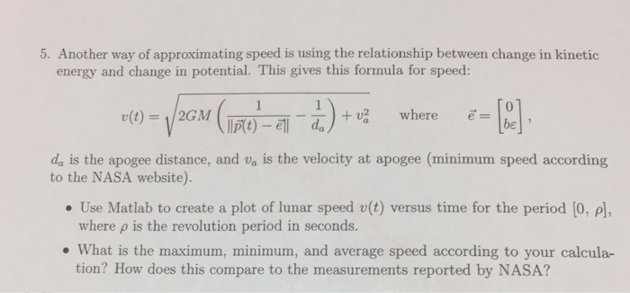 Another Way Of Approximating Speed Is Using The Chegg Com