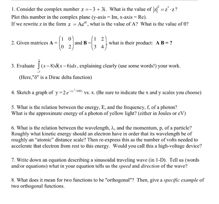 Solved 1 Consider The Complex Number Z 3 3i What Is Chegg Com