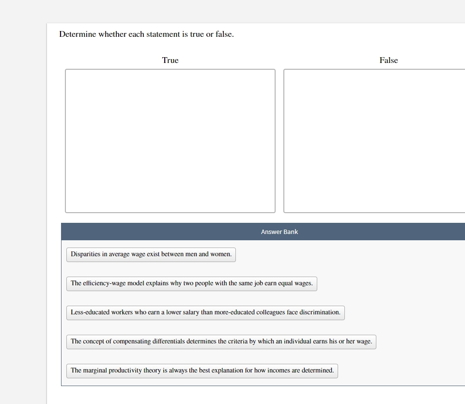 Solved Determine whether each statement is true or false. | Chegg.com