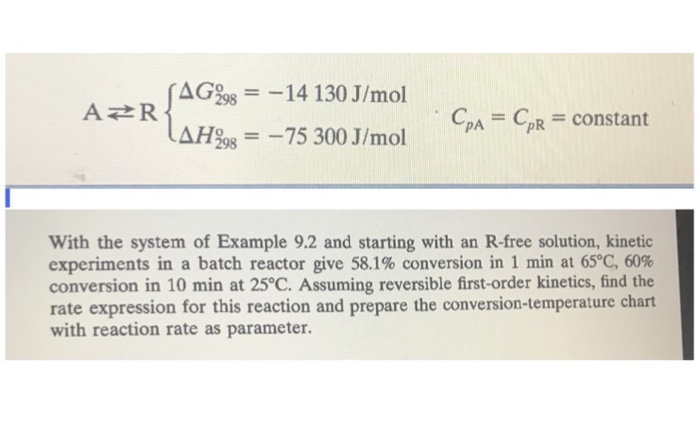 Solved Dgo 14 130 J Mol 298 Cpa Cor Constant Dh29 75 Chegg Com