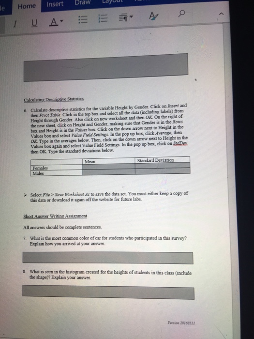 Math399 Statistics Lab Week 2 Points For A Question Chegg 
