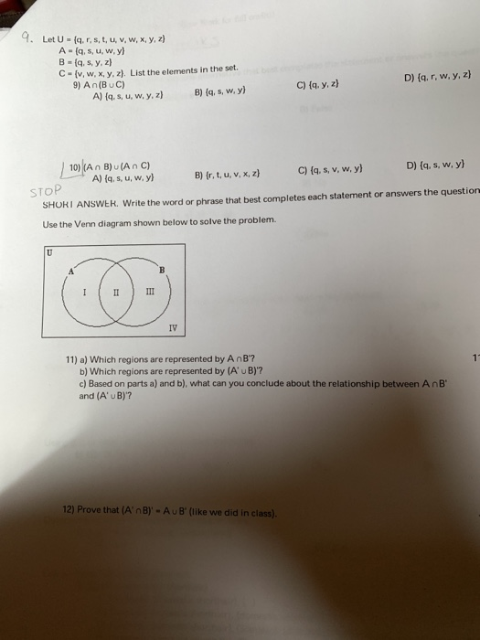 Solved Letu Q R S T U V W X Y Z A Q S U W Y Chegg Com