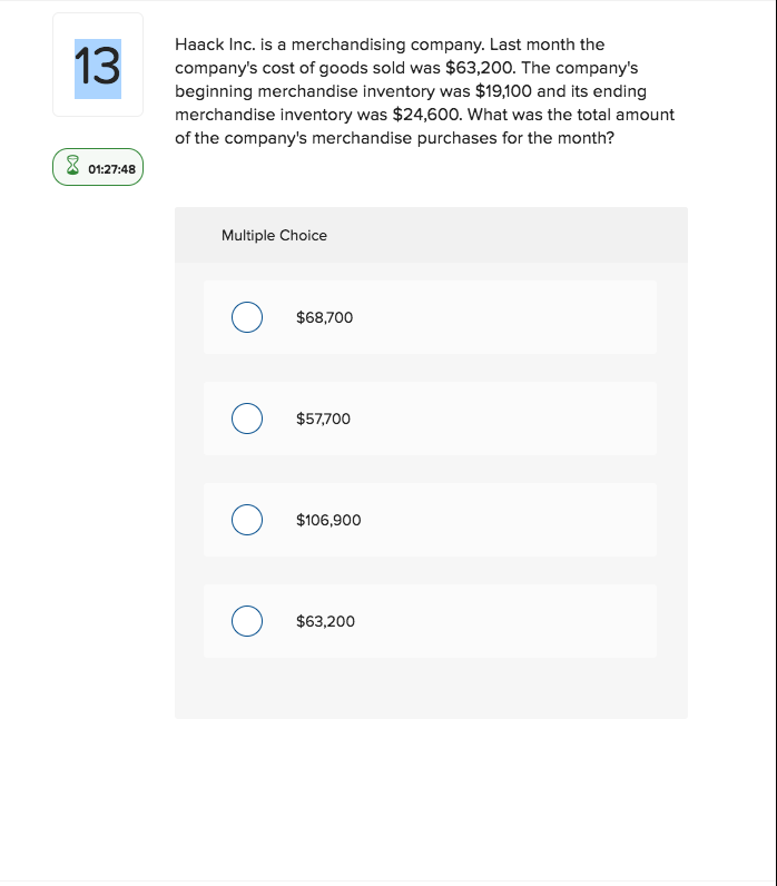Haack Inc Is A Merchandising Pany Last Month The Chegg 