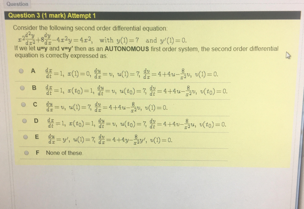Solved Question Question 3 1 Mark Attempt 1 Consider Th Chegg Com