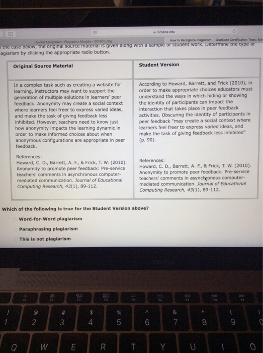 Indiana University Plagiarism Test Answers slidesharetrick