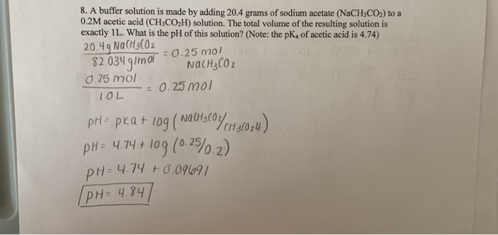 Solved 9 30 Ml Of 0 1 M Hcl Are Added To 200 Ml Of The Bu Chegg Com