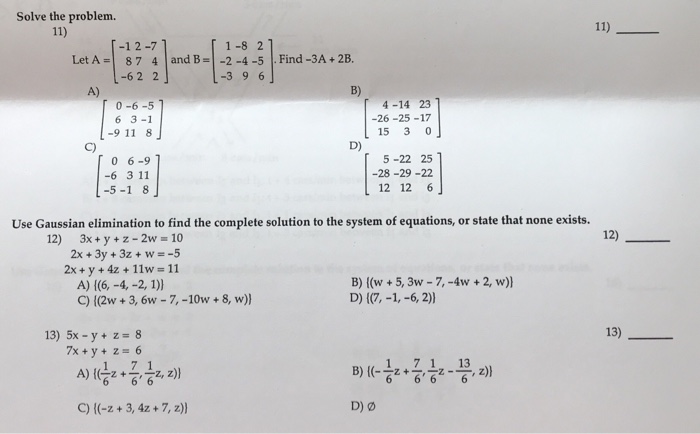 Solved Solve The Problem 12 7 1 8 21 Let A 87 4 And B 2 Chegg Com