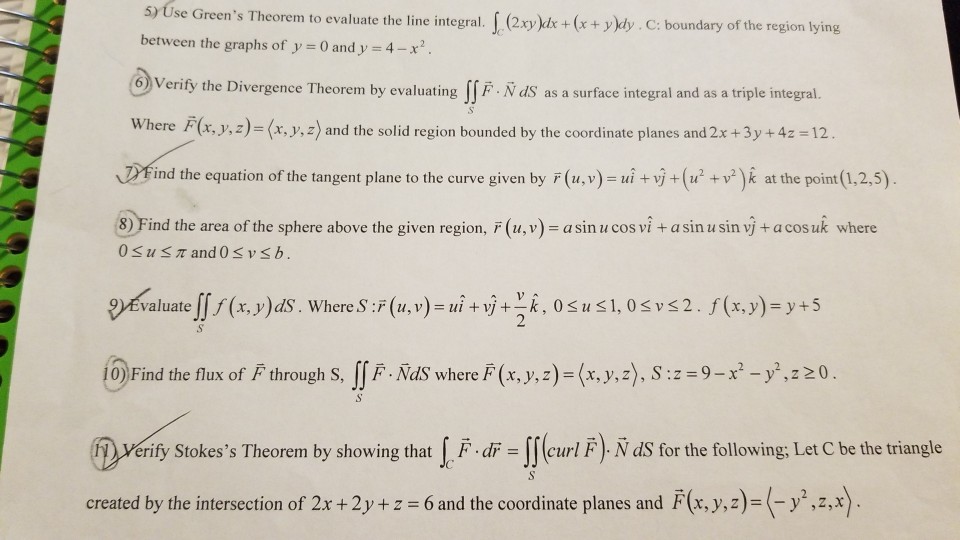 Solved Syuse Green S Theorem To Evaluate The Line Integra Chegg Com