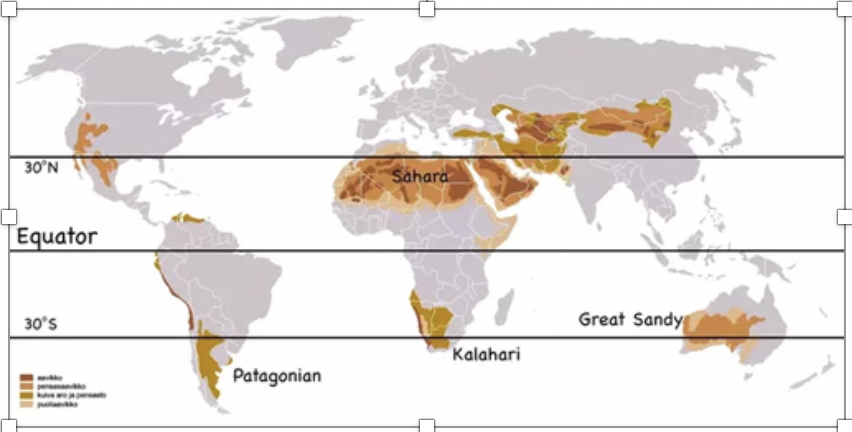 great sandy desert location on world map
