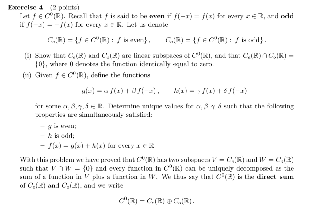 Solved Exercise 4 2 Points Let F Ye R Recall That F I Chegg Com