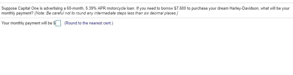 Capital One Motorcycle Loans >> Solved Suppose Capital One Is Advertising A 60 Month 5 Capital One Motorcycle Loans >> Solved Suppose Capital One Is Advertising A 60 Month 5