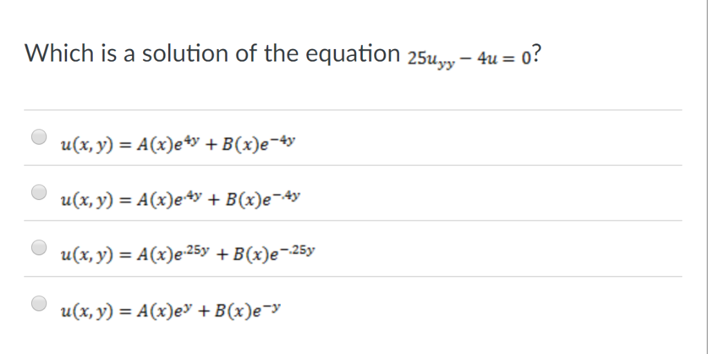 Solved 3 U X Y A X E4y B X E 4u U X Y A X Eay Chegg Com