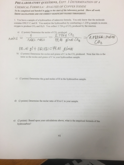 Solved Pre Laboratory Questions Expt 3 Determination Of Chegg Com