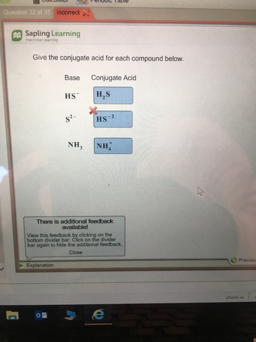 Solved Question 32 Of Incorrect Sapling Learning Give The