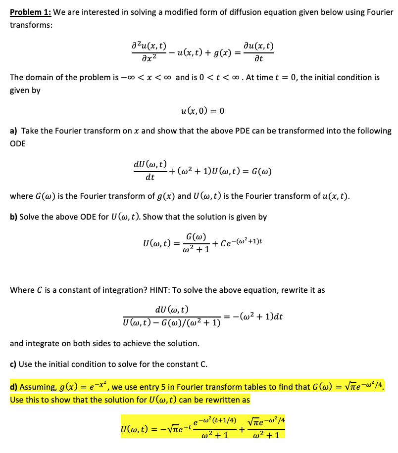 Solved Problem 1 We Are Interested In Solving A Modified Chegg Com