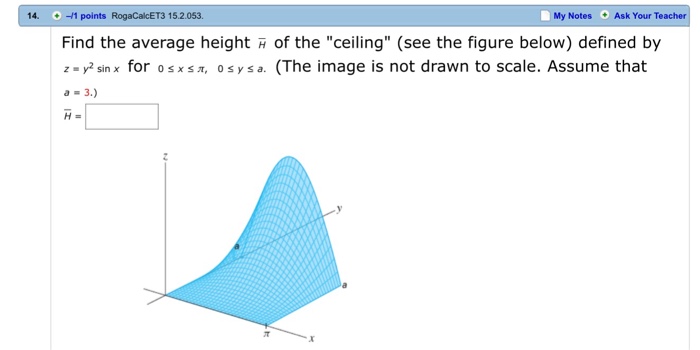 Solved Find The Average Height H Of The Ceiling See Th