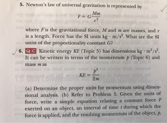 5 Newton S Law Of Universal Gravitation Is Chegg Com