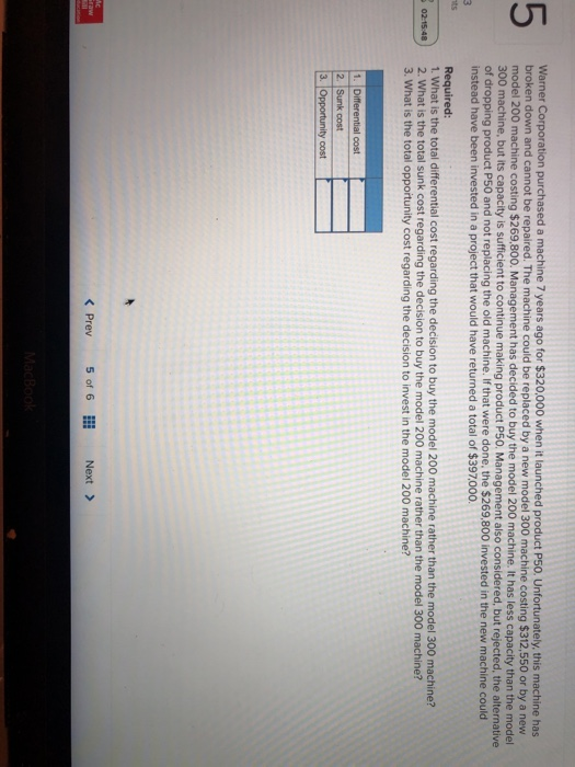 Warner Corporation Purchased A Machine 7 Years Ago Chegg Com