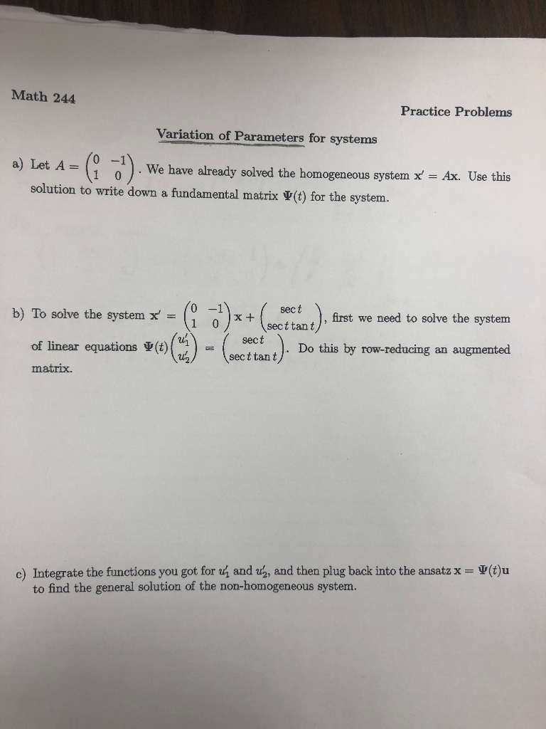 Of Practice 244 ... Variation Solved: Problems Math Parameters