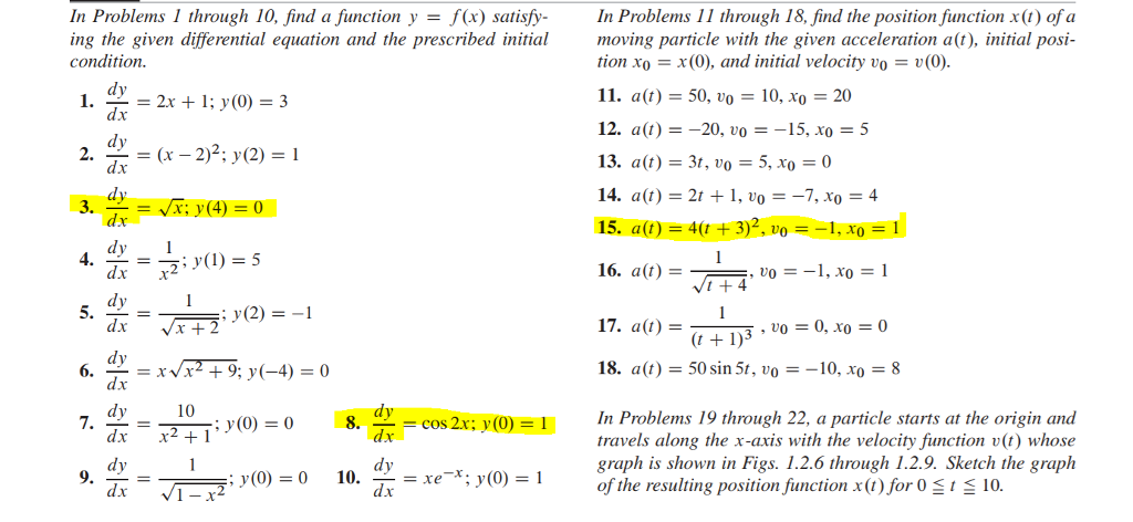 In Problems 1 Through 10 Find A Function Y F X Chegg Com