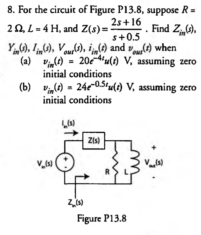 Solved 8 For The Circuit Of Figure P13 8 Suppose R 2w Chegg Com