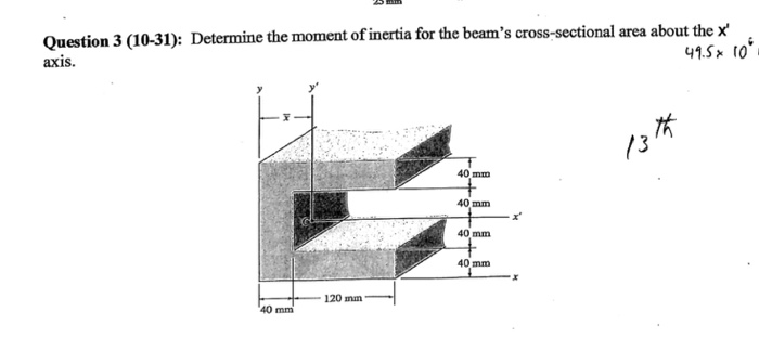 Solved Question 3 10 31 Determine The Moment Of Inerti