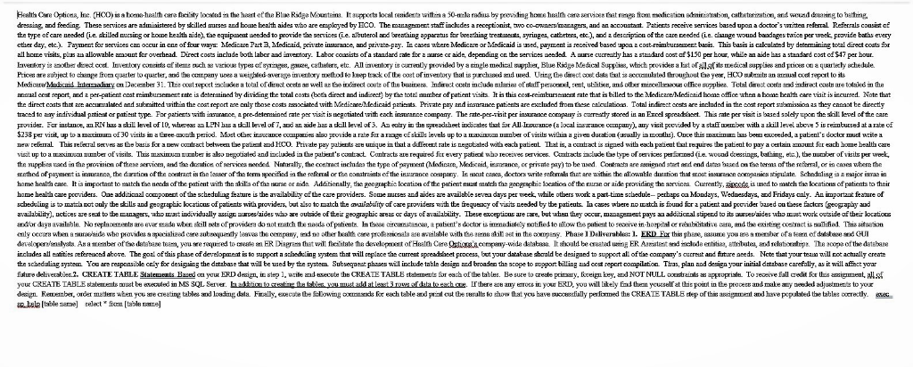 Health Care Optiona, e. (HCO) iaoenhaarca fei ity tocstadn the haart ef th e Rida Mountaina It aupports local redenta witt 50