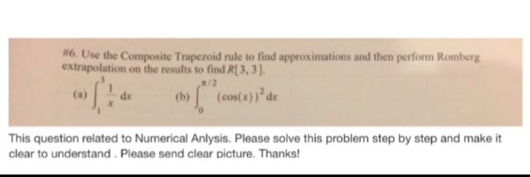 Solved N6 Use The Composite Trapezoid Rule To Find Appro Chegg Com