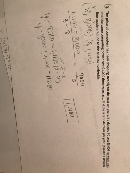 Solved The Price Of Computers Has Been Dropping Steadily Chegg Com