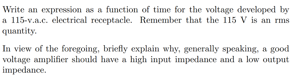 Solved Write An Expression As A Function Of Time For The Chegg Com