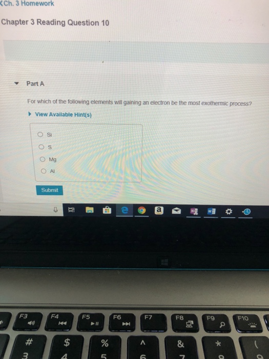 Solved Ch. 3 Homework Chapter 3 Reading Question 10 Part