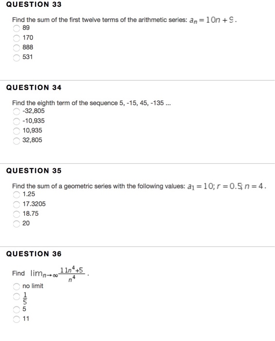 ARITHMETIC SEQUENCESIn Problems 33-36, (a) ﻿identify