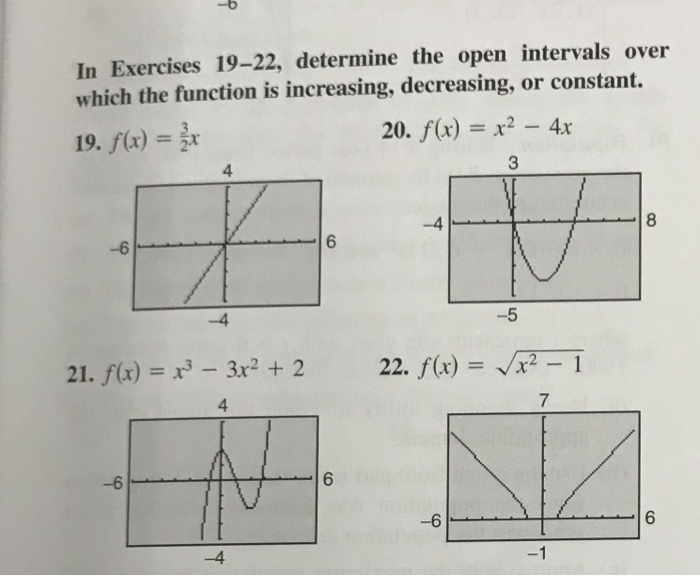 Solved In Exercises 19 22 Determine The Open Intervals O Chegg Com