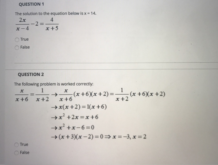 Solved Question 1 The Solution To The Equation Below Is X Chegg Com