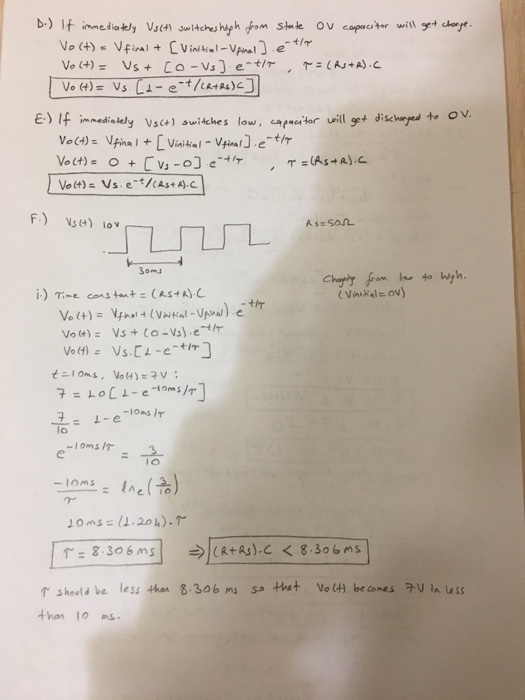 Solved 1 Rc Pulse Response And Design For A Delay And Pm Chegg Com