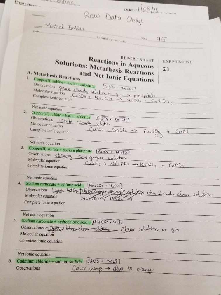Metathesis reaction lab answers image