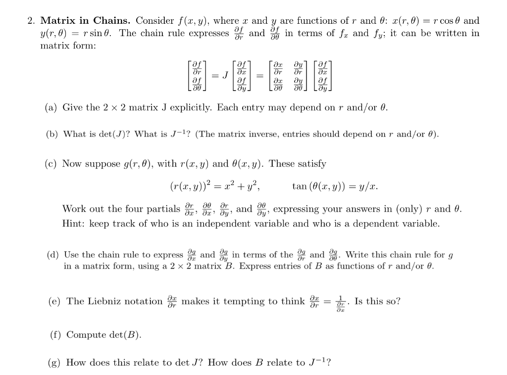 Solved 2 Matrix In Chains Consider F X Y Where X And Chegg Com