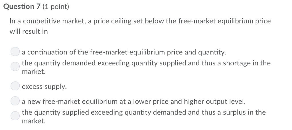 What Occurs When The Market Price Is Below The Equilibrium Study Com