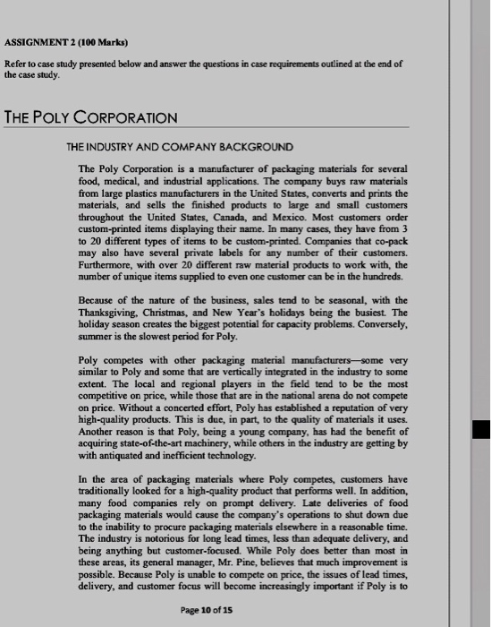 Case study examples with answer image