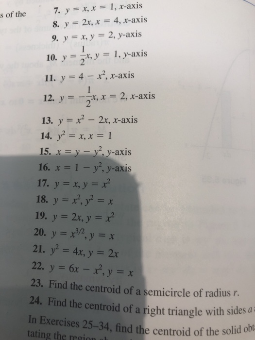 Solved Problem 15 Find The Centroid Of Each Region Boun Chegg Com