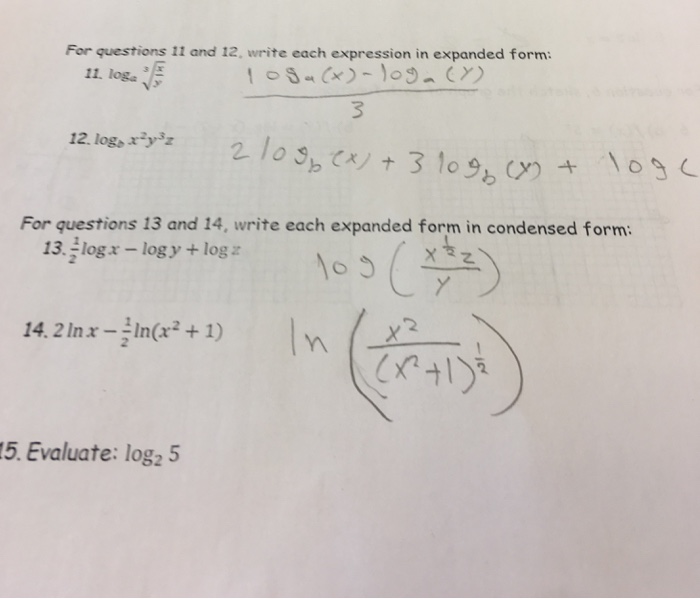 For Questions 11 And 12 Write Each Expression In Chegg Com