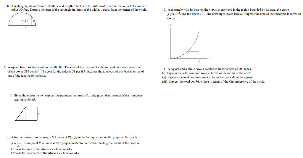 Solved 8 A Rectangular Dance Floor Of Width W And Length