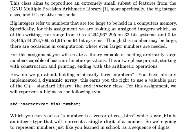 This class aims to reproduce an extremely small subset of features from the GNU Multiple Precision Arithmetic Library][1], mo