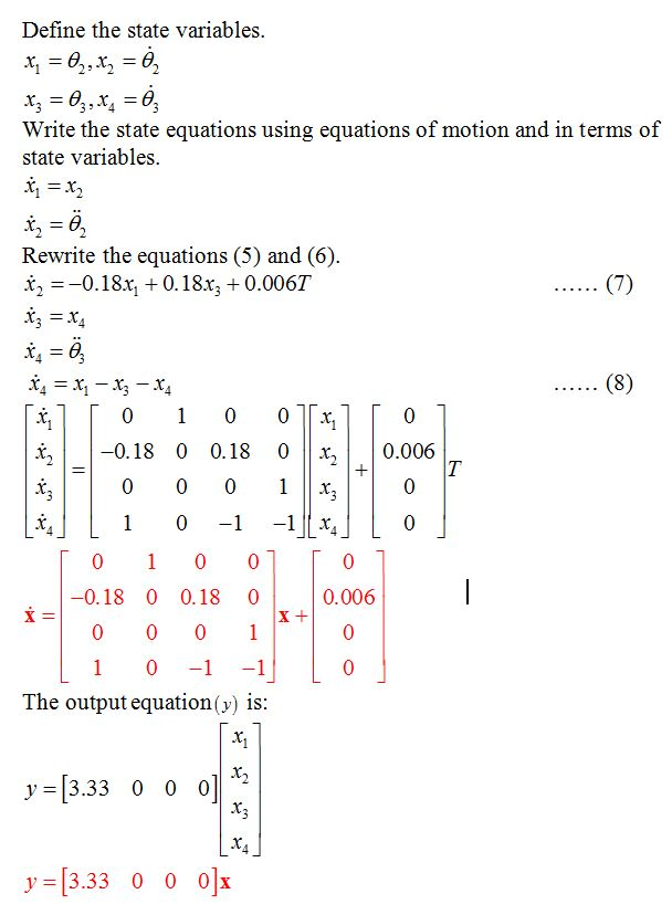 Define the state variables Write the state equations using equations of motion and in terms of state variables Rewrite the eq