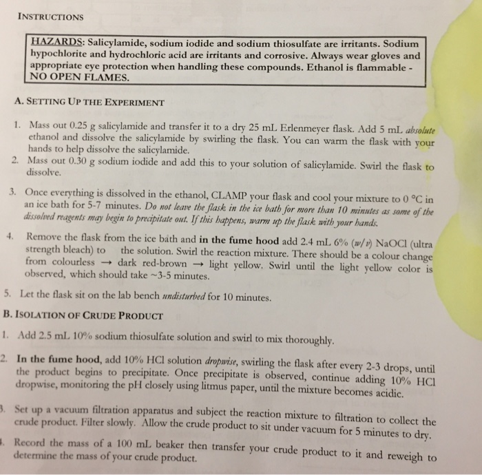 Solved This Experiment Uses Absolute Ethanol And 95 Chegg Com